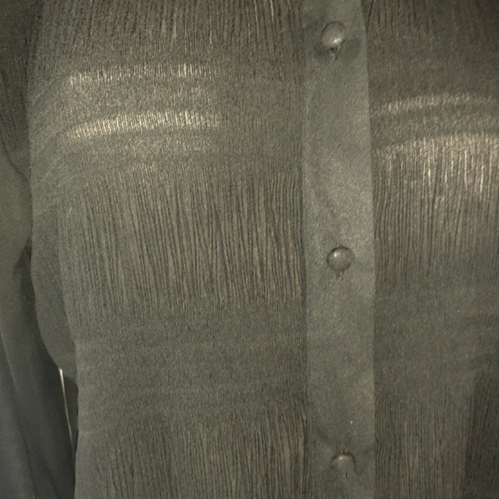 E.K Designs sheer button down - Picture 3 of 6